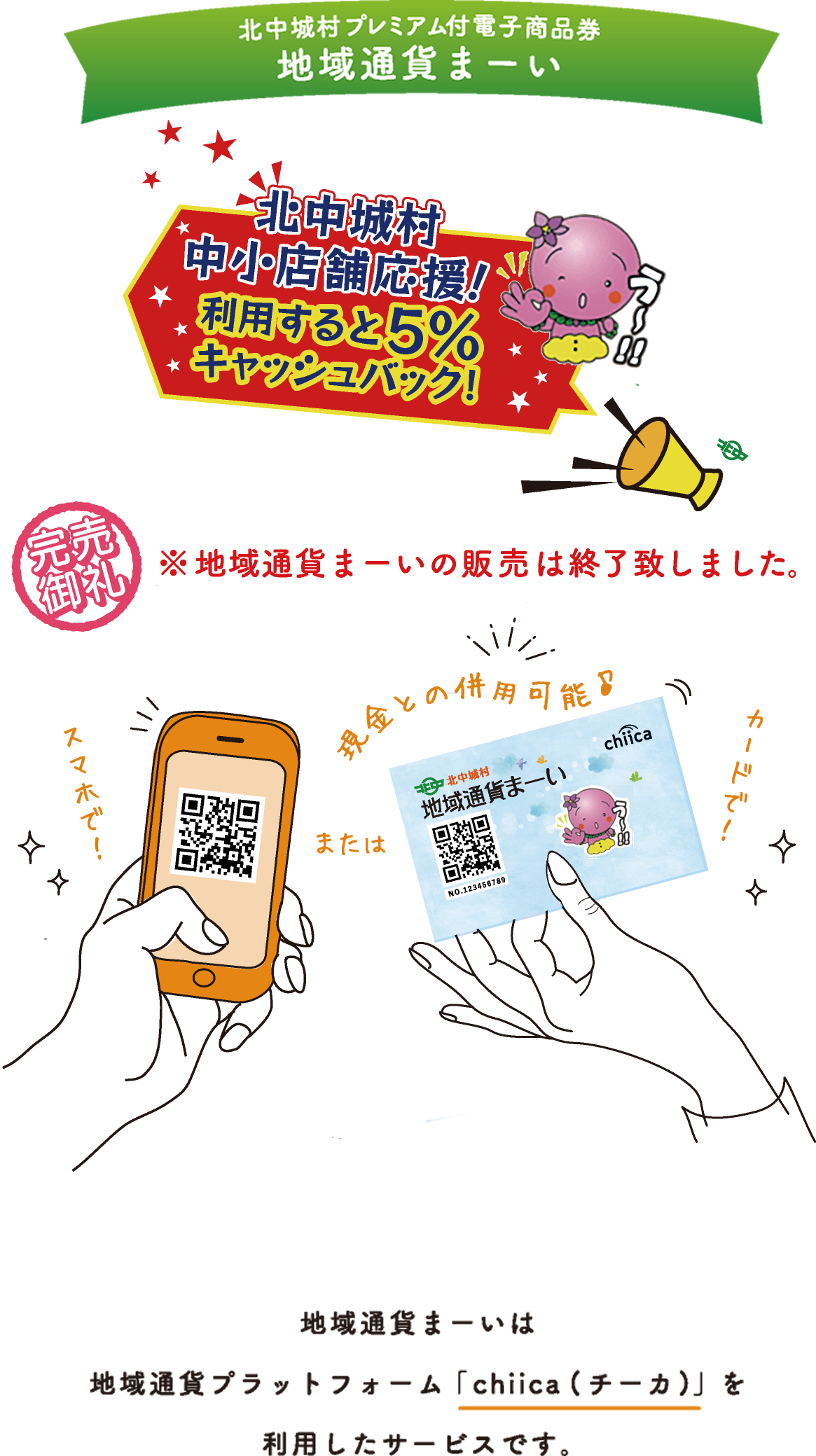 地域通貨まーいの販売は終了いたしました