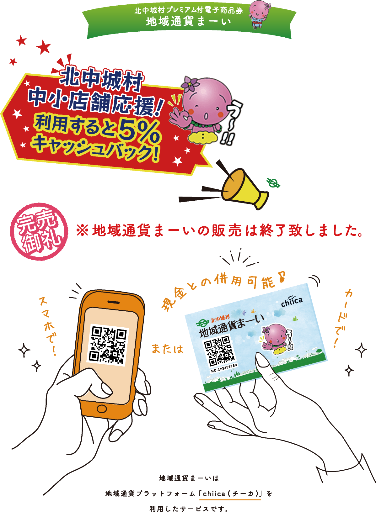 地域通貨まーいの販売は終了いたしました